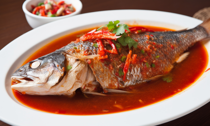 Fish Head with Chopped Chili