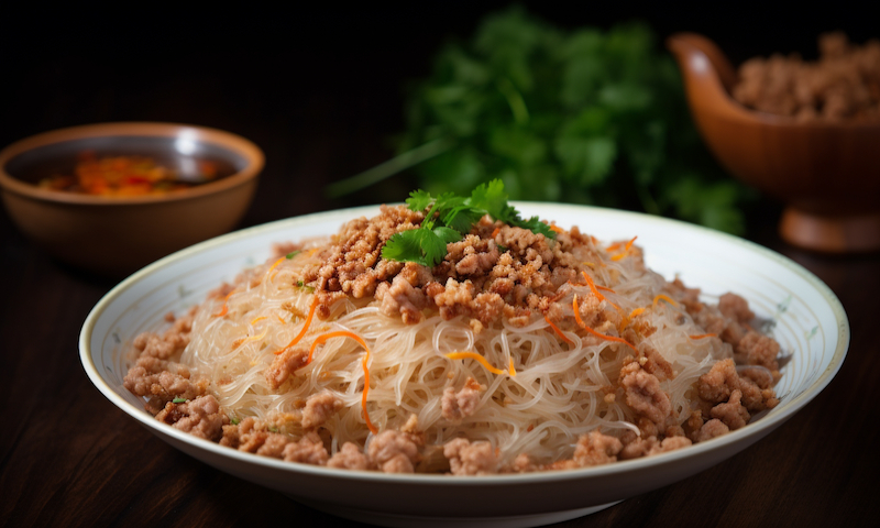 Ants Climbing a Tree(Sauteed Vermicelli with minced Pork)